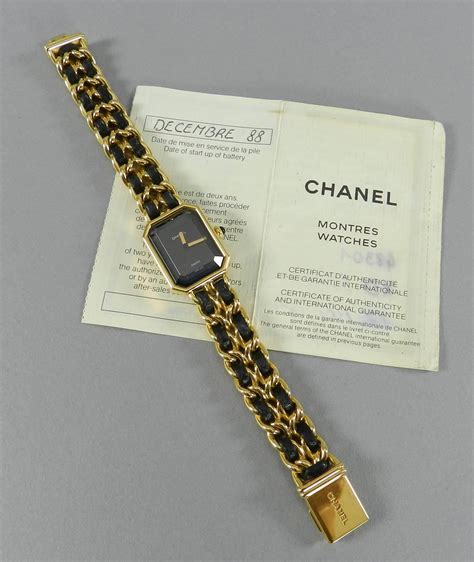 chanel paris plaque or g20m quartz swiss made price|Chanel Vintage 1987 Premiere Watch .